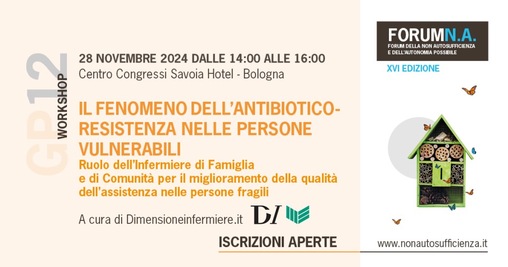 Locandina workshop Dimensione Infermiere a Forum NA di Bologna